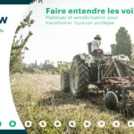 Photo d'un paysan sur tracteur pour illustrer le plaidoyer Terre de Liens pour article Domorrow